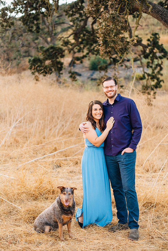 a photo of Marianne and Joe with their dog - California wedding photographers